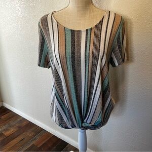 Above and Beyond - Striped Multicolor Women's Top - Size Large